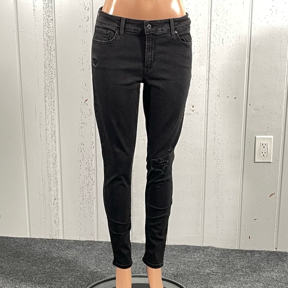 *Levi's 711 Skinny Women's Black  Distressed Jeans Sz W32/L30 - Picture 11 of 13